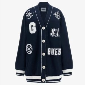 Guess Womens Raquelle Fleece Cardigan